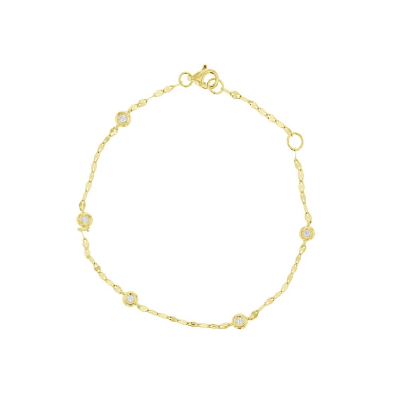 Bezel Station Diamond Bracelet - Image 4