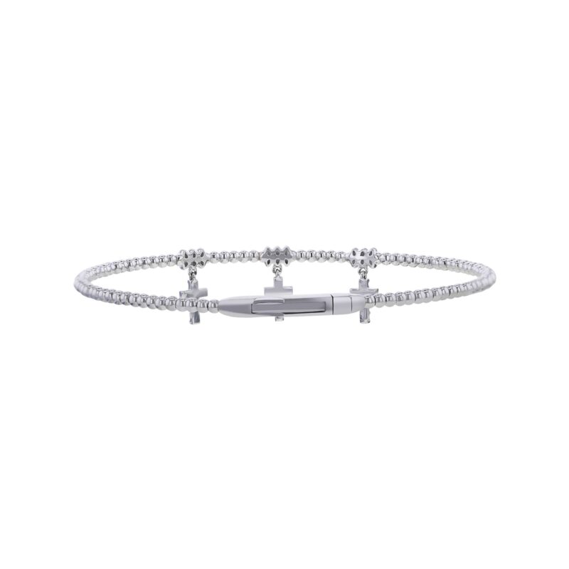 Blessed Trinity Cross Diamond Bangle - Image 4