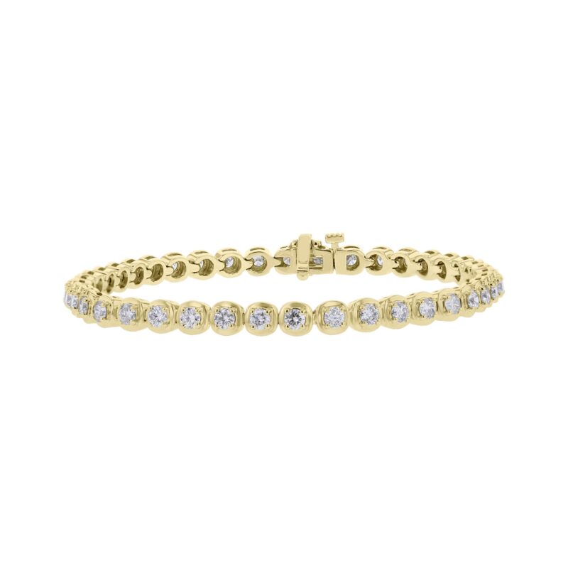 Chimera Cushion Set Diamond Tennis Bracelet 3ct - Image 3