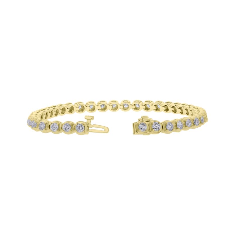 Chimera Cushion Set Diamond Tennis Bracelet 4ct - Image 2