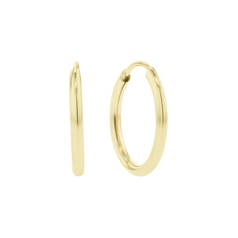 Chatham Gold Hoop Earrings - 12mm