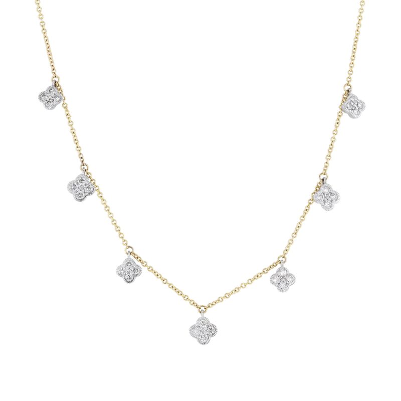 Cassidy Clover Station Diamond Necklace